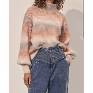 Kivari Wool blend Sylvie Ombre knit sweater pink lilac sz 8